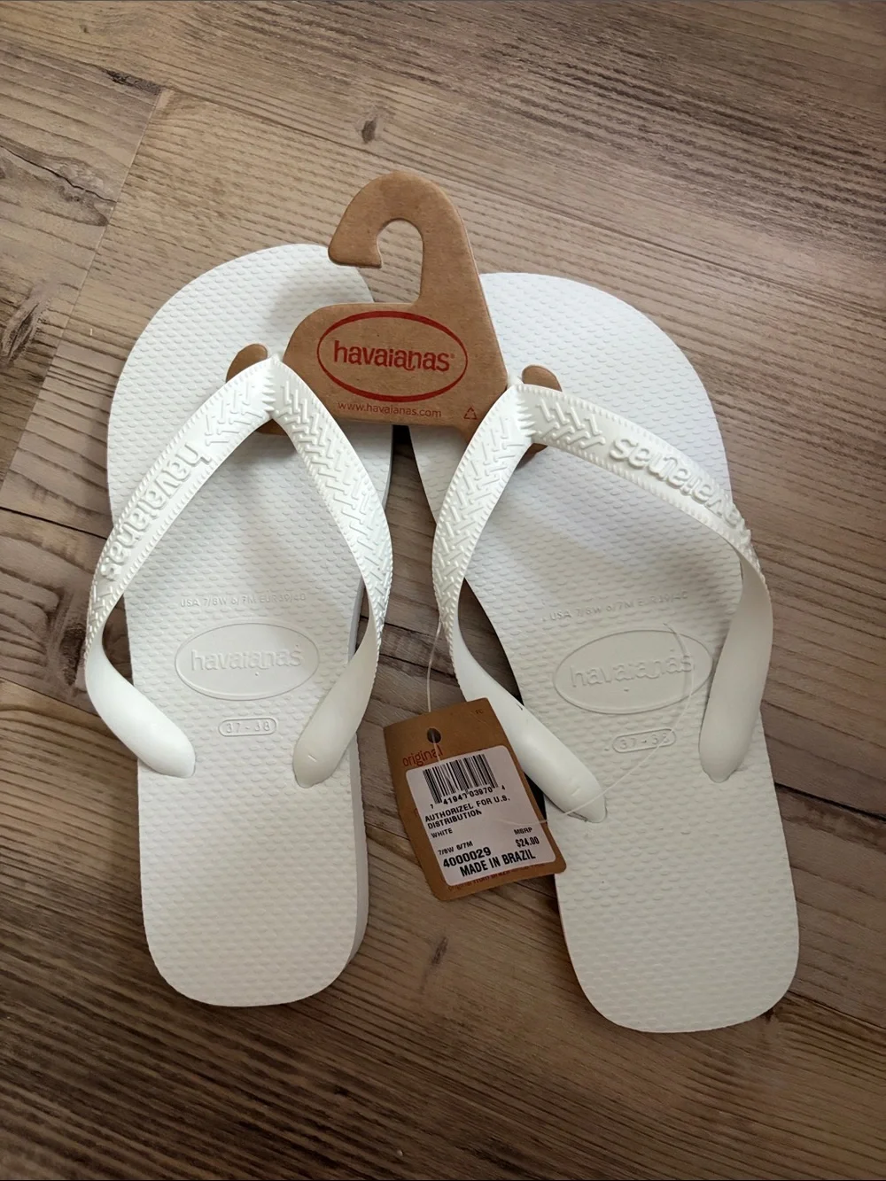 Havaianas White Classic Flip Flops